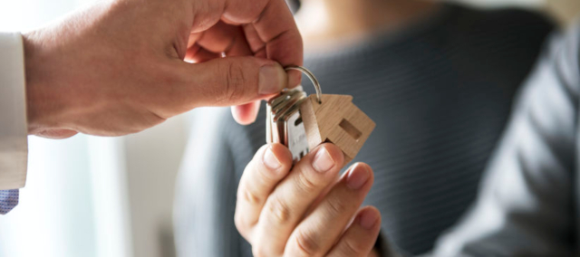 Handing over keys to a Let Only Landlord